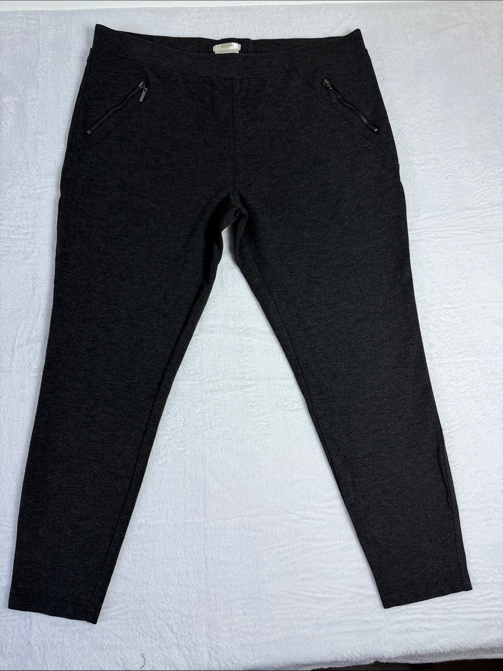 Charcoal Dark Gray Pants with Zip Pockets Size XL